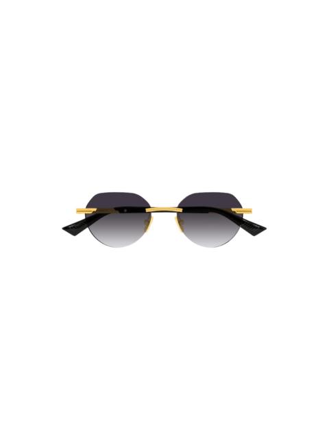 Bottega Veneta GLAZE RIMLESS SUNGLASSES (GOLD/GREY)