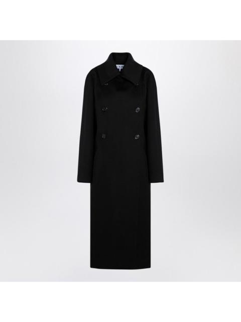 Loewe Black Wool Double-Breasted Coat Women