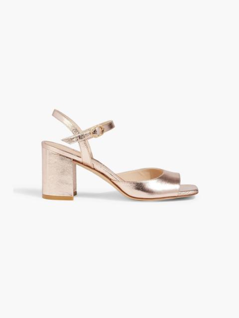 Stuart Weitzman Tia 75 metallic textured-leather sandals