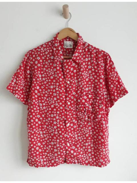 Other Designers Kato flower small Red colour button up shirt