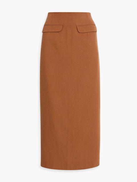 FARM RIO Cotton and Lyocell-blend midi skirt