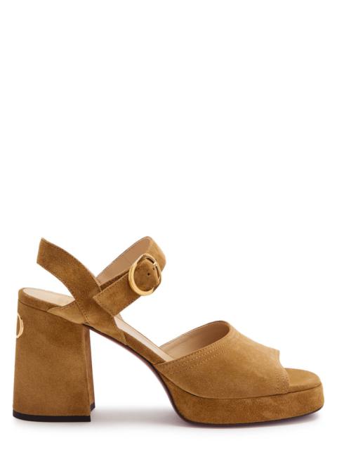 Valentino Valentino Fawcette 100 Suede Platform Sandals
