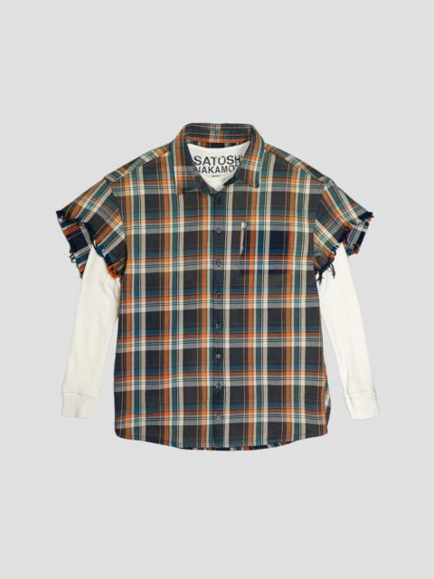 SATOSHI NAKAMOTO BENDER CUT OFF FLANNEL SHIRTS