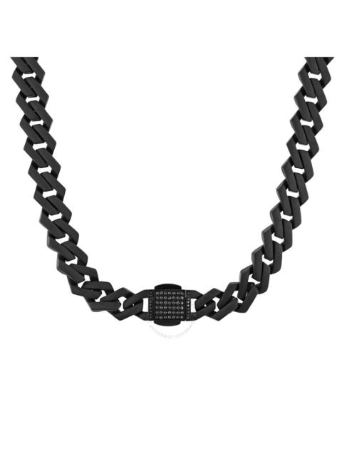 Other Designers Robert Alton 1/2ctw Diamond Clasp Black Matte Finish Stainless Steel Chain
