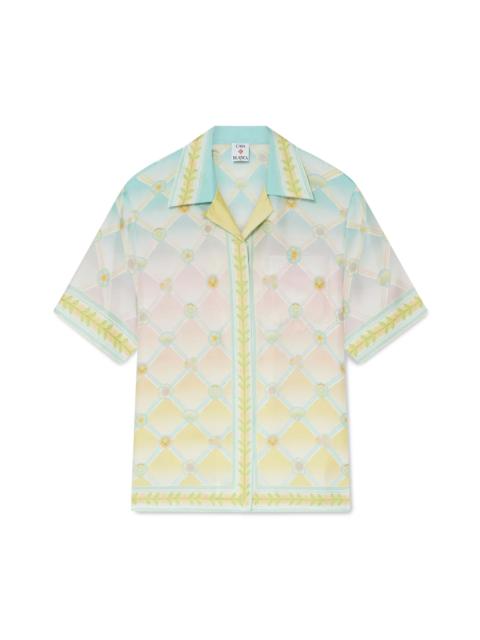 CASABLANCA Candy Icons Short Sleeve Silk Twill Shirt | Casablanca Paris