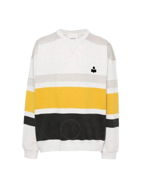 Isabel Marant Men's Beige Meyoan Striped Crewneck Sweatshirt