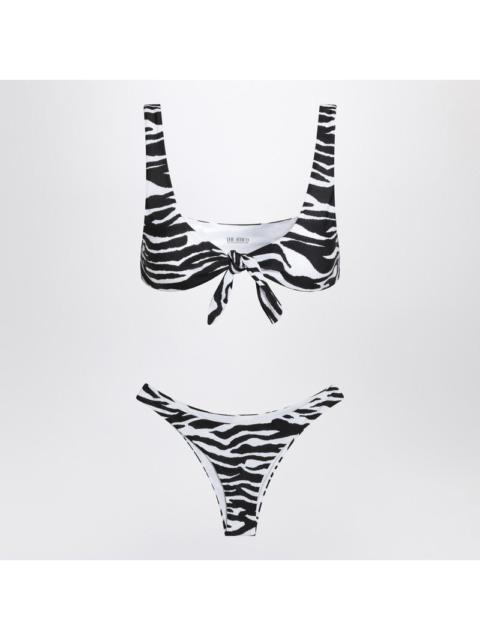 THE ATTICO The Attico Two-Piece Zebra Bikini In Black/White Women