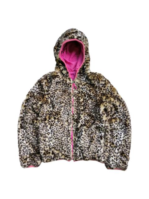 Other Designers Archival Clothing - Y2K EGOIST Leopard Faux Fur ZipHooded Reversible Jacket