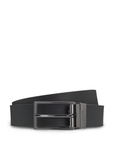 HUGO ITALIAN-MADE REVERSIBLE BELT IN LEATHER