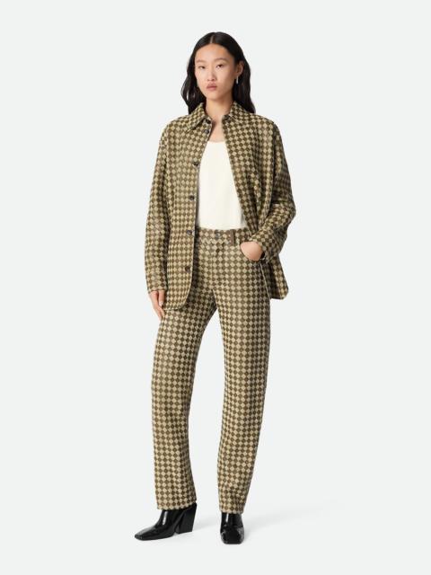 Bottega Veneta Intrecciato Leather And Suede Pants