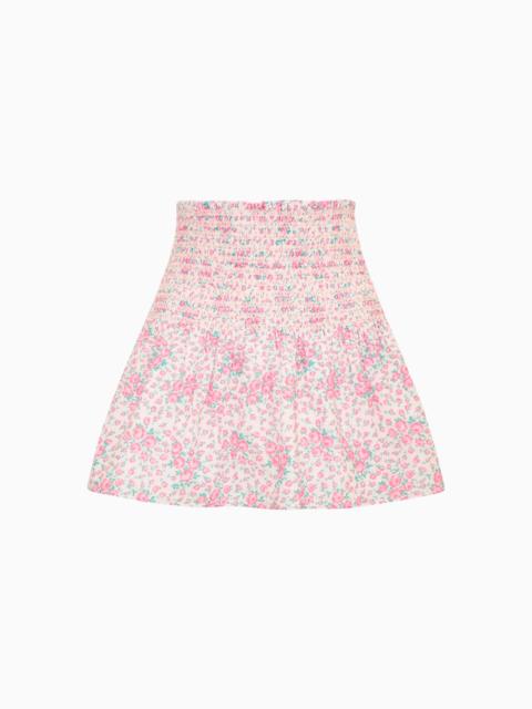 LoveShackFancy Re-Edition Misty Floral Cotton Mini Skirt
