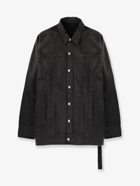 Rick Owens DRKSHDW DRKSHDW Waxed Black Denim Jacket Men