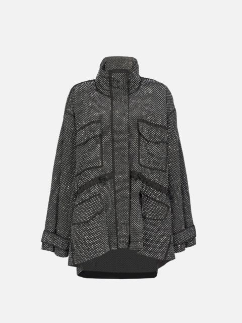 TECHNICAL PARKA WITH RHINESTONE-EFFECT MINI STUDS