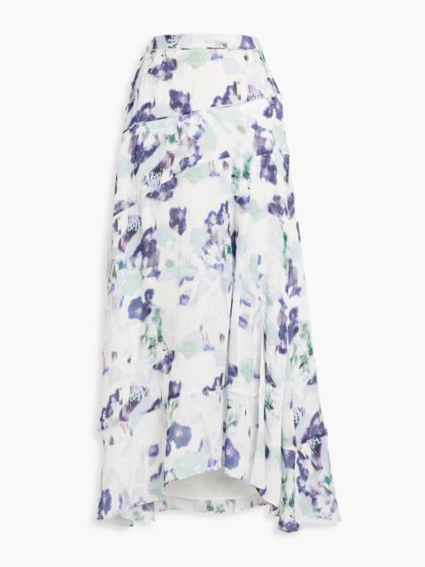 Other Designers Ollia printed chiffon midi skirt