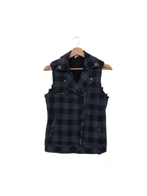 Other Designers Japanese Brand - RARE TARTAN DESIGN VEST JAPANESE BRAND