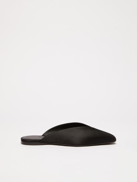 Max Mara SQUAREDMULE Viscose and silk satin mules