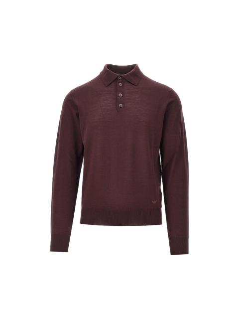 EMPORIO ARMANI Emporio Armani Fine Knit Polo Sweater Red Men