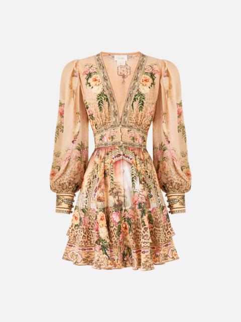 CAMILLA BUTTON FRONT FRILL DRESS