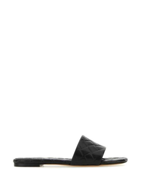 Bottega Veneta Bottega Veneta Woman Black Leather Amy Slippers