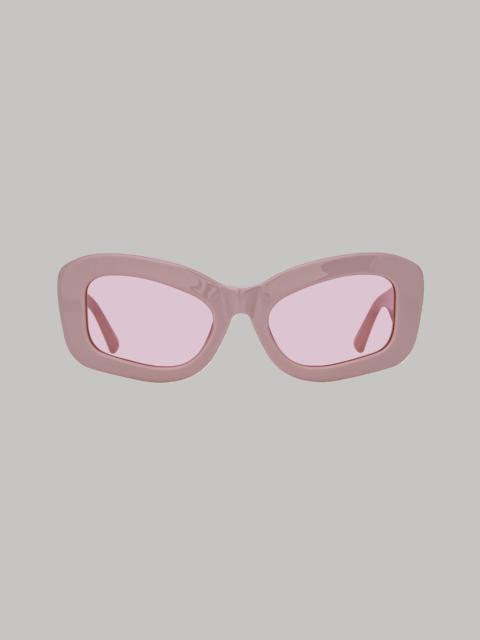 LINDA FARROW Harry Cat Eye Sunglasses in Pink