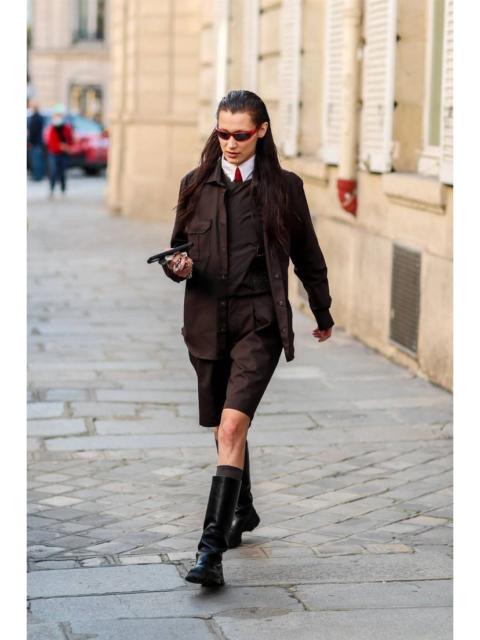 Prada Bella Hadid Prada Sport Brixxen Lug Sole Moto Zip Boots 8 UK