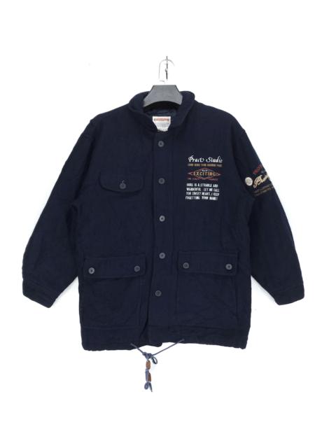 Other Designers Vintage - Pract Studio Embroidered Wool Chore Jacket #2641-105