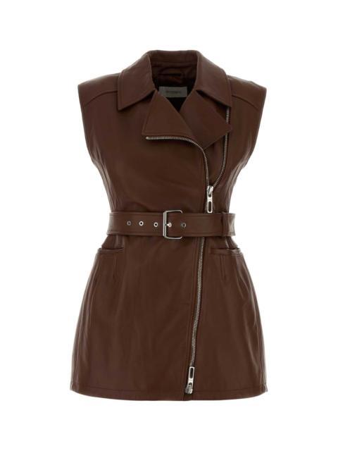 Sportmax Sportmax Women Chocolate Leather Favella Vest