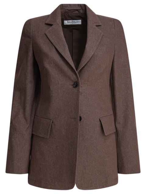 Max Mara Denim-effect Cotton Blazer