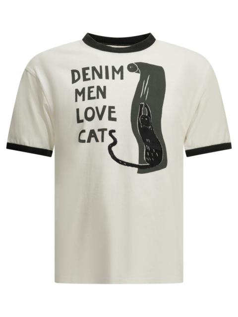 Kapital Kapital Ring Denim Love Cats T-shirt White