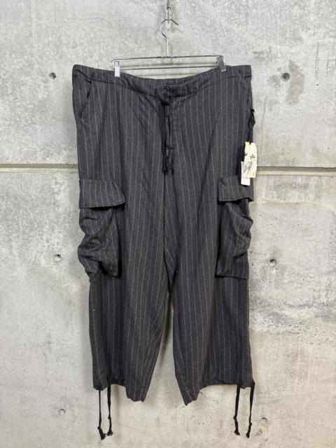 Greg Lauren $1050 Greg Lauren Pinstriped Wide-Leg Pants