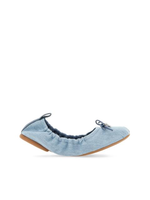 HOGAN denim ballerina shoes