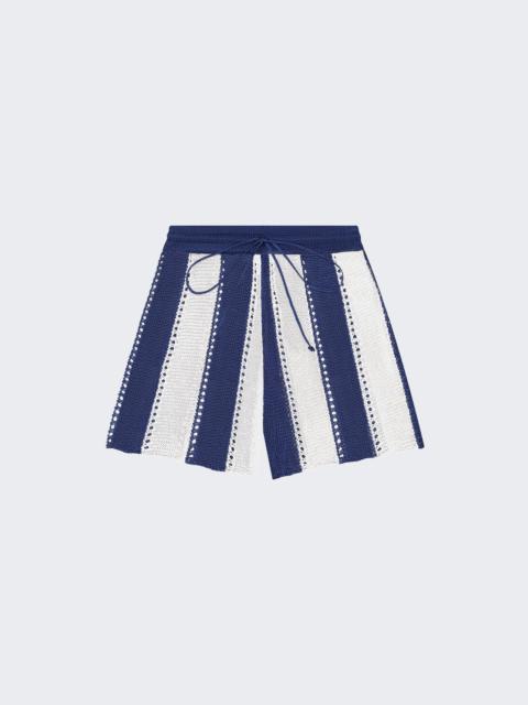 CALLE DEL MAR Cabana Stripe Short Navy And Natural