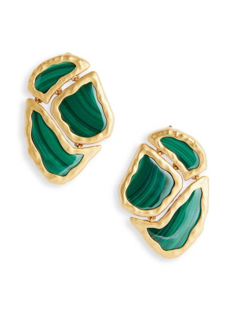 Zimmermann Zimmermann Byron Malachite Earrings in Antique Gold/Malachite Agma at Nordstrom