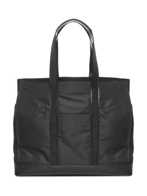 Alexander McQueen Black Nylon And Leather De Manta Tote Bag