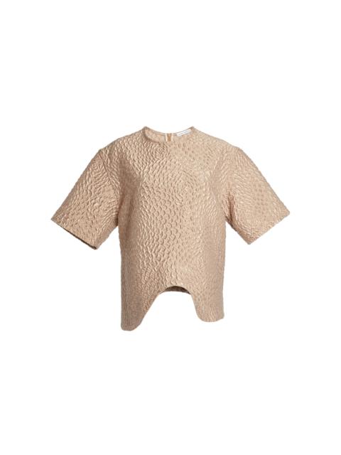 NICCOLÒ PASQUALETTI Onda Wool-Silk Cloque Jacquard T-Shirt tan