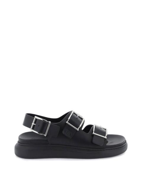 Alexander Mcqueen Leather Sandals With Maxi Buckles