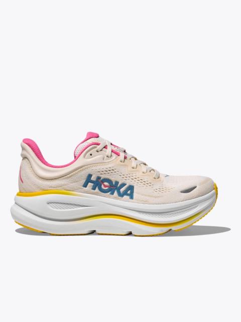 HOKA Women's Bondi 9 Shoes in Alabaster/Birch