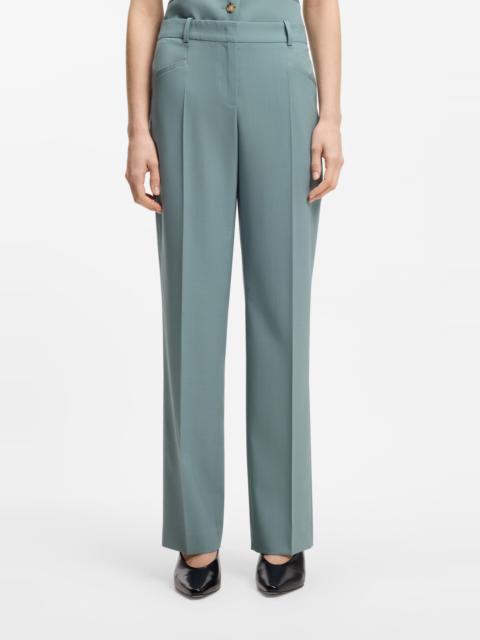 BOSS BOSS Tilda Pleat Wide Leg Pants in Reef at Nordstrom