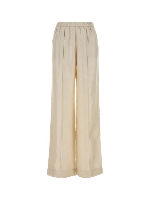 Loulou de Saison Ivory satin Lars wide-leg pant