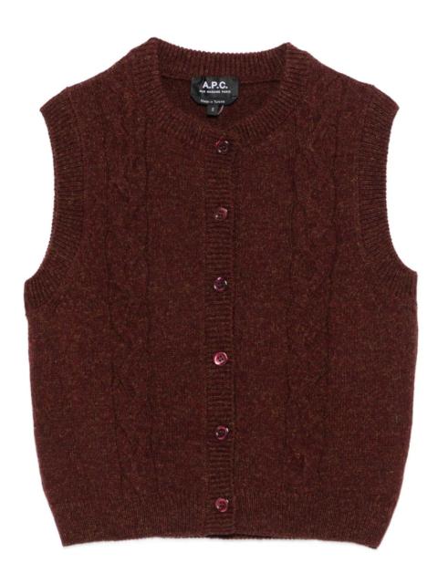 A.P.C. cable-knit sleeveless vest