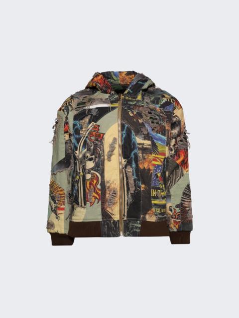 WHO DECIDES WAR Vintage Zip Up Jacket Multi