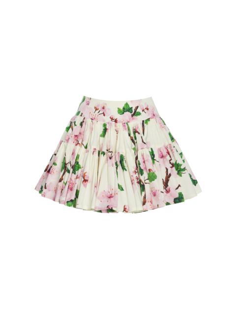 Oscar de la Renta Cotton Poplin Mini Skirt off-white