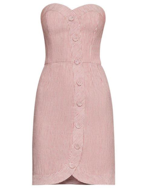 Other Designers Pinstriped Bustier Dress