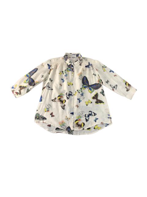 Other Designers Vintage - Gerard Darel Blouse Button Up Insects Butterfly Art Designer