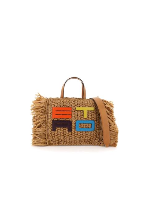 Etro Etro Fringed Raffia Tote Bag