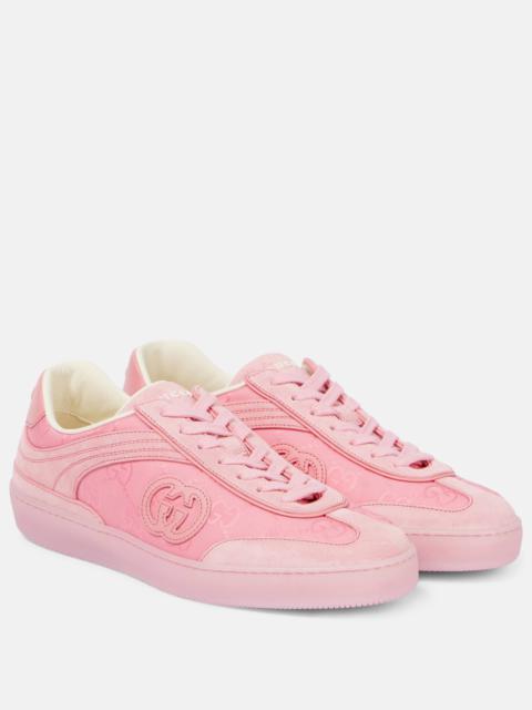 G75 suede-trimmed sneakers