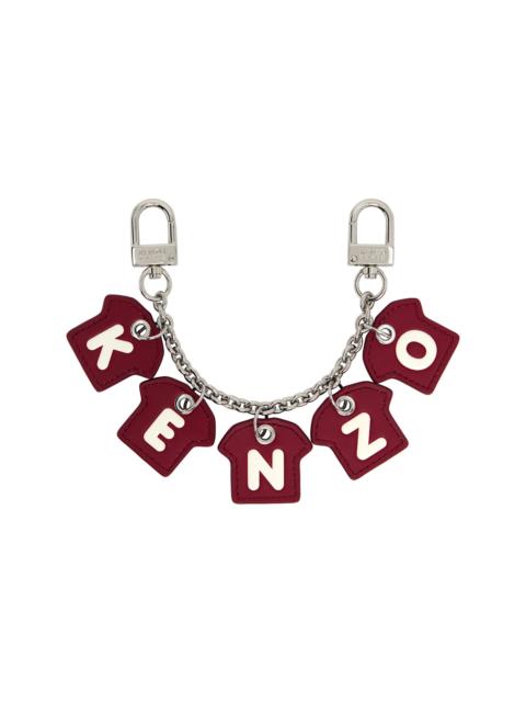 KENZO Burgundy Kenzo Paris Kenzo Chain Charm Keychain