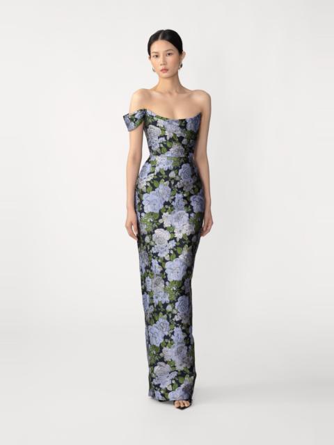 SAU LEE JACKSON JACQUARD GOWN