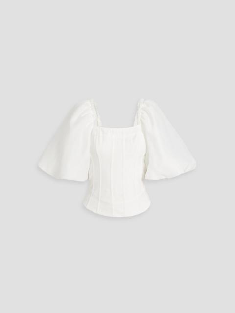Aje. Cecile frayed organza top