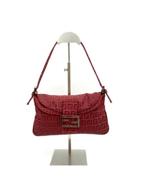 Fendi Red Zucchino Double Baguette Bag